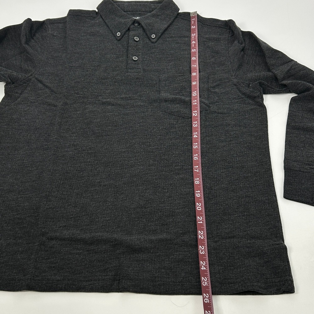 UNTUCKit Zingaro Shirt Men Medium Charcoal Gray Long Sleeve Button Down Polo NEW - Picture 8 of 11